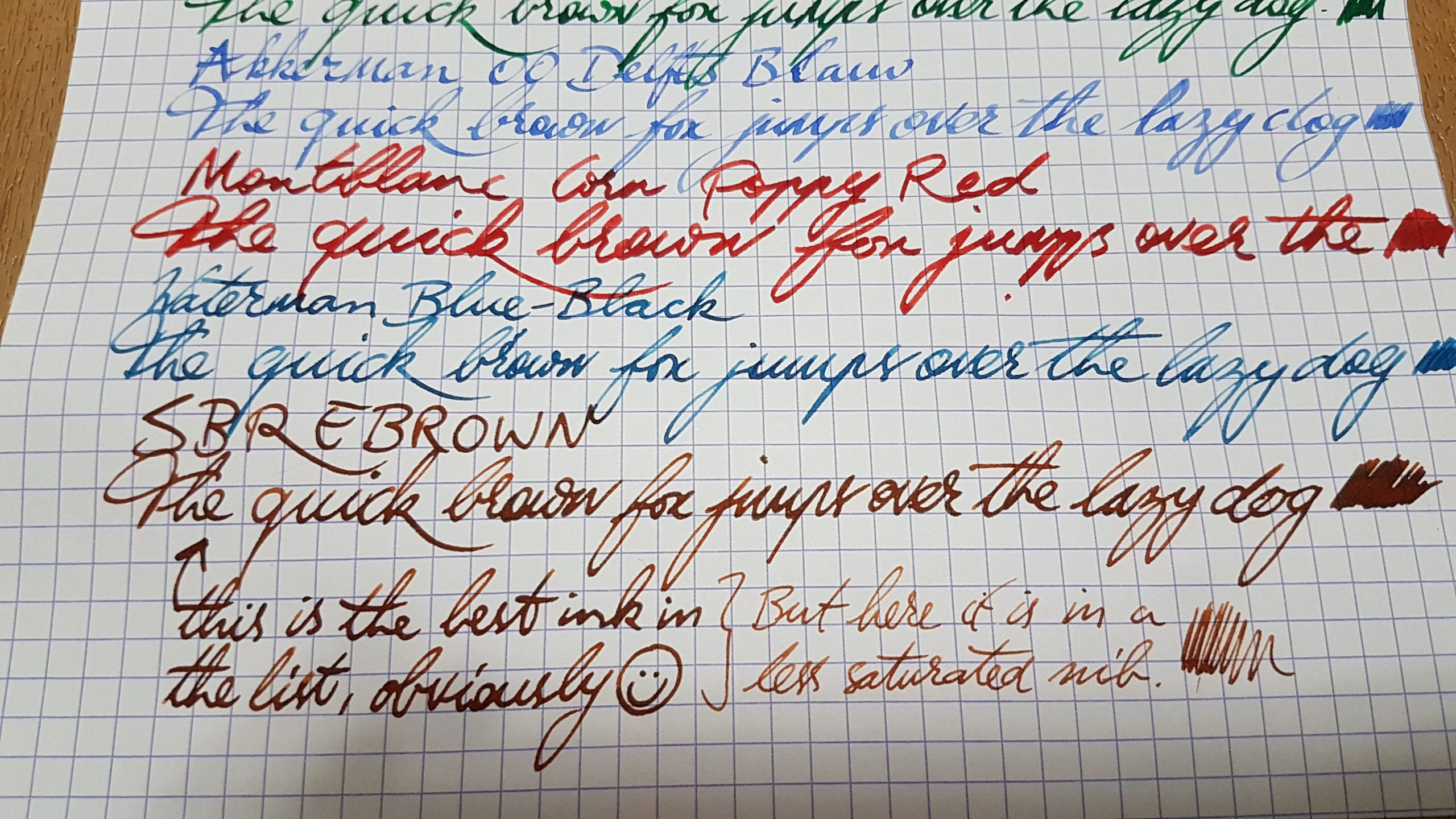 Gourmet Pens: Ink Shot Review: SBRE Brown Ink @sbrebrown